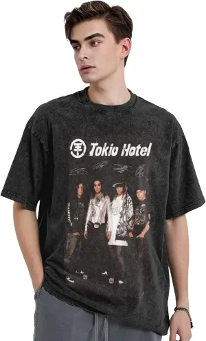 T Shirts for Men Oversized Loose Fit Tshirt Heavy Cotton Washed Vintage Tee Unisex