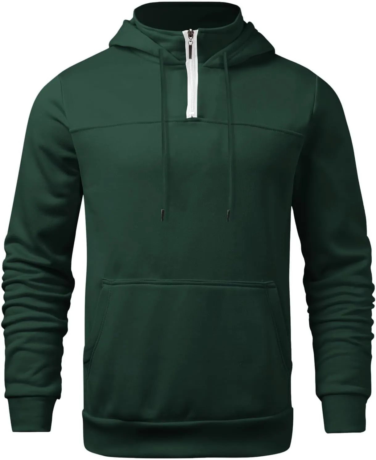 Tactical Hoodies for Men 1/4 Zip Pullover Fall Winter Thick Warm Sweatshirt Casual Long Sleeve Shirts Jumper Loose Tops