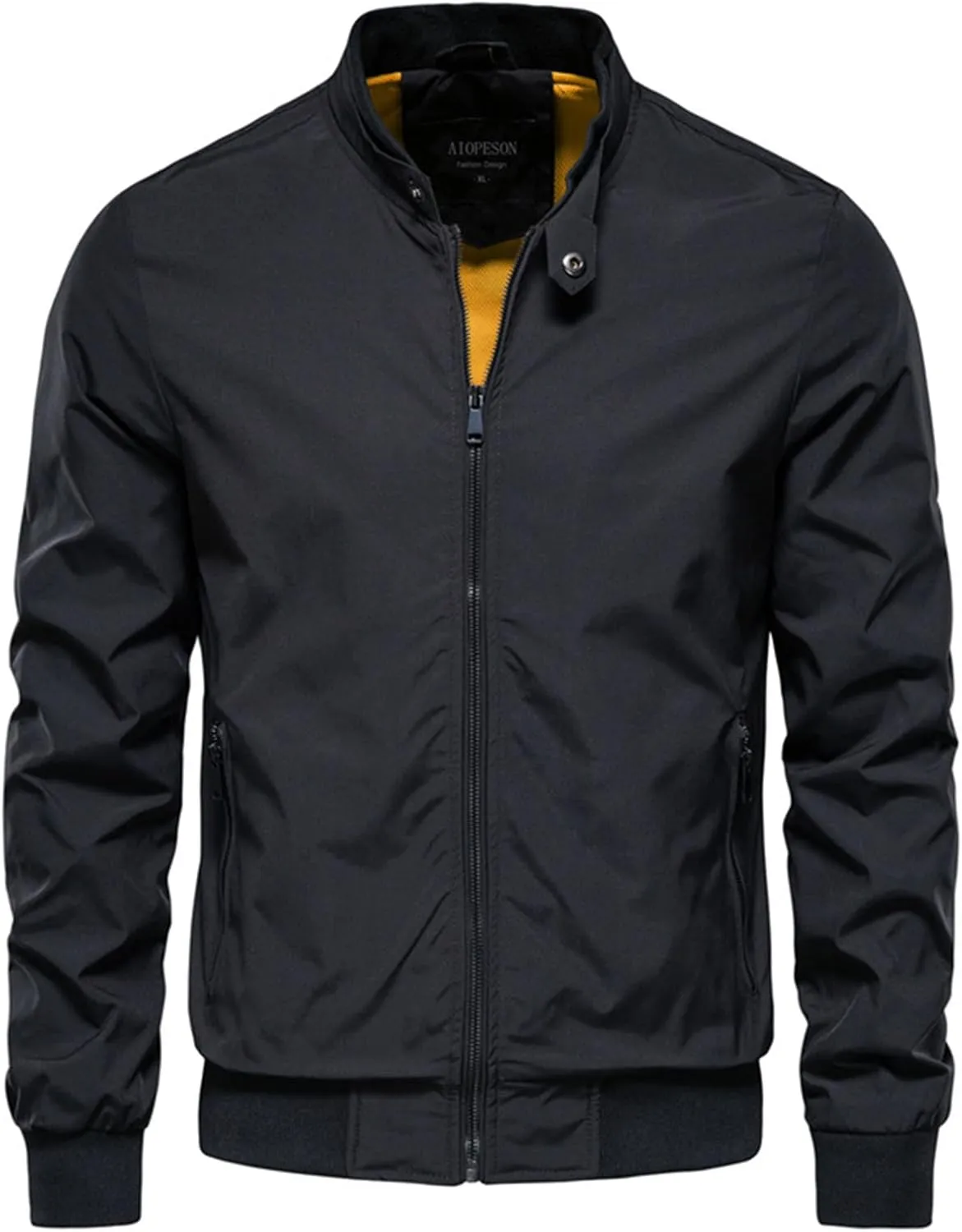 Trendy Jackets for Men 2024 Lightweight Bomber Jackets Spring Casual Windbreaker with Pockets