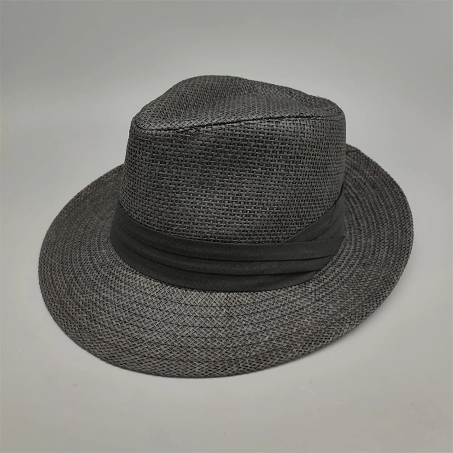 Unisex Men Women Panama Bowler Hat Wide Brim Straw Hats Sunscreen Breathable Jazz Sun Hat Church Hats