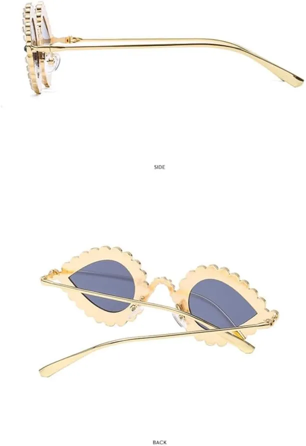 Vintage Cat Eye Sunglasses Men Women Oval Crystal Glasses Eyewear UV400