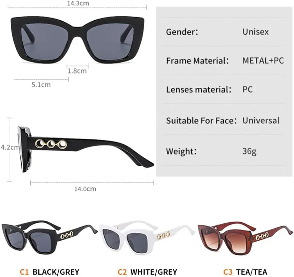 Vintage Cat Eye Sunglasses Women Frame Sun Glasses Female Retro Shades Fashion