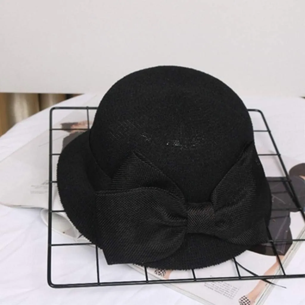 Vintage Floral Dress Cloche Hat 1920s Foldable Summer Beach Stra𝐰 Bowler Hats Sun Church Hat for Women