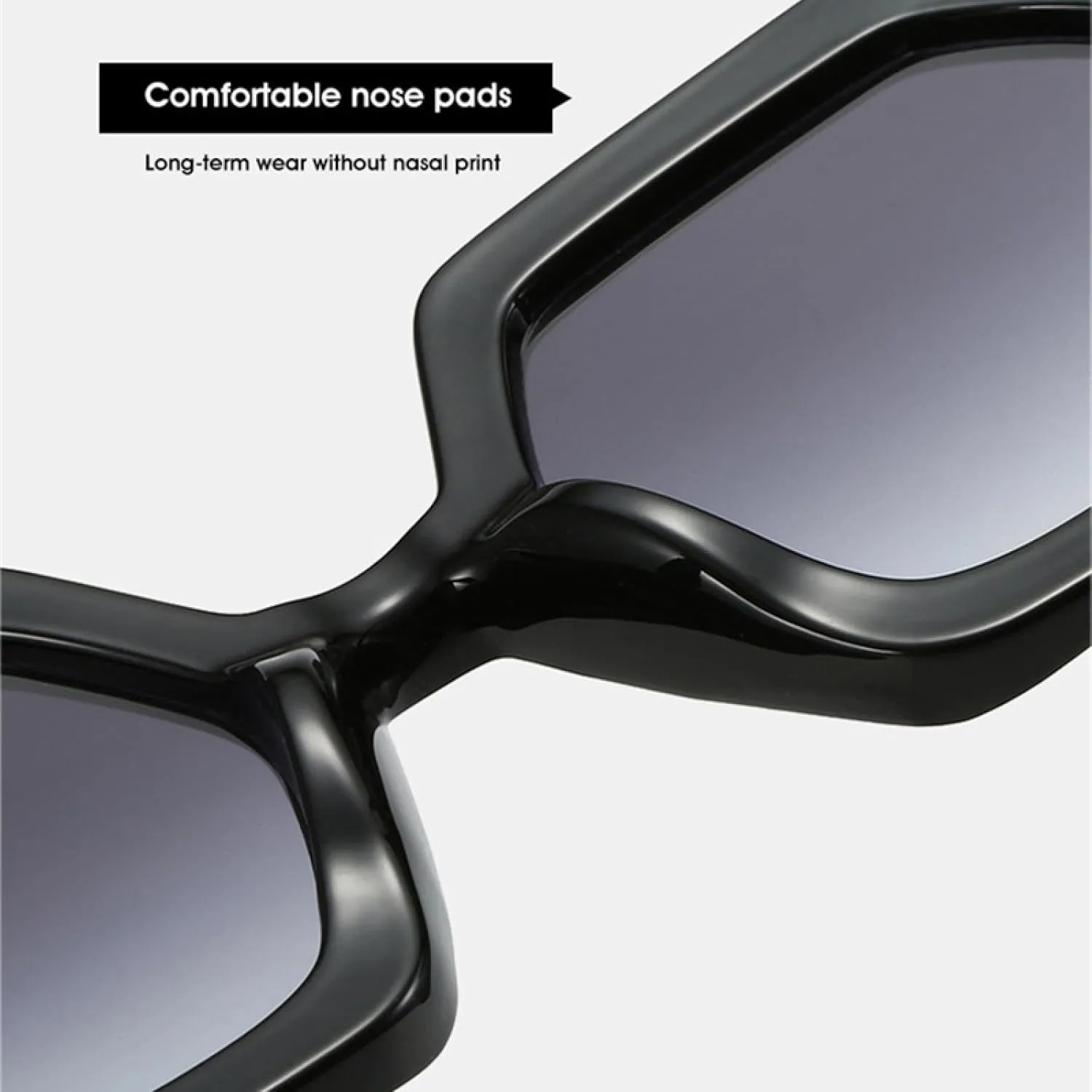 Vintage Polygon Sunglasses Women Fashion Metal Rivets Shades Uv400 Trending Men Gradient
