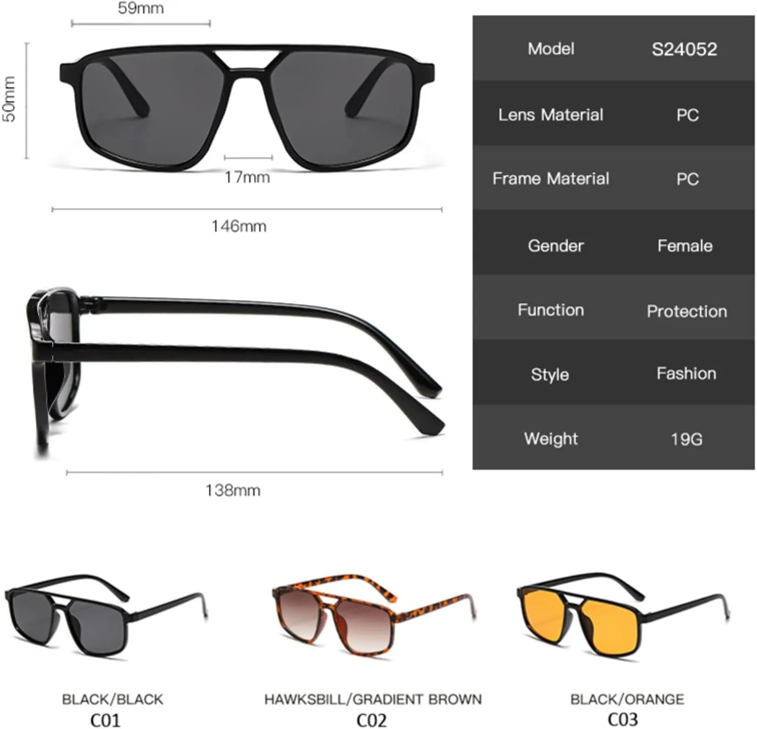 Vintage Small Frame Sunglasses for Women Double Bridge Men Fashion Luxury Trendy