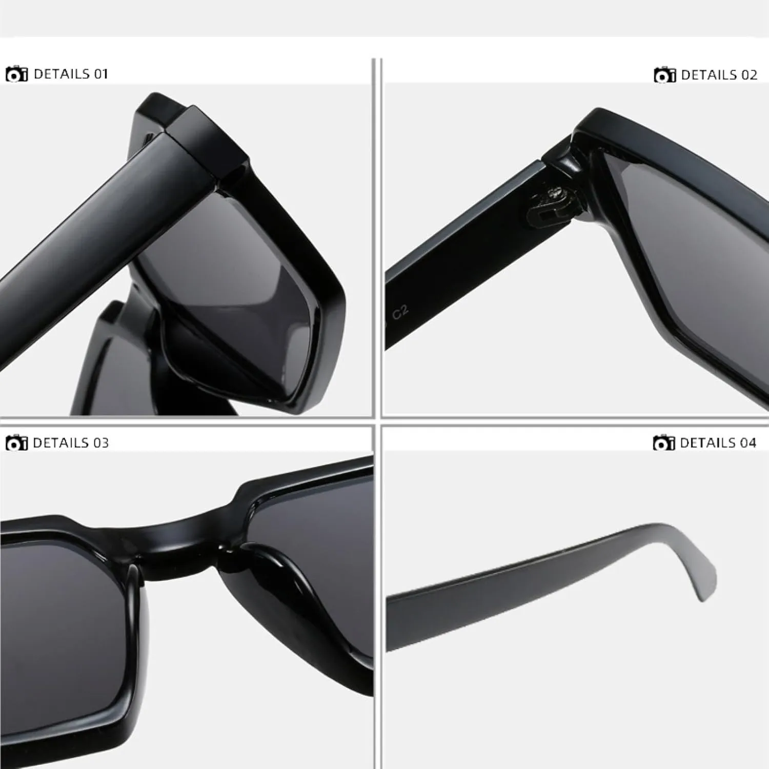 Vintage Sunglasses for Women Trendy Clear Lens Men Uv400