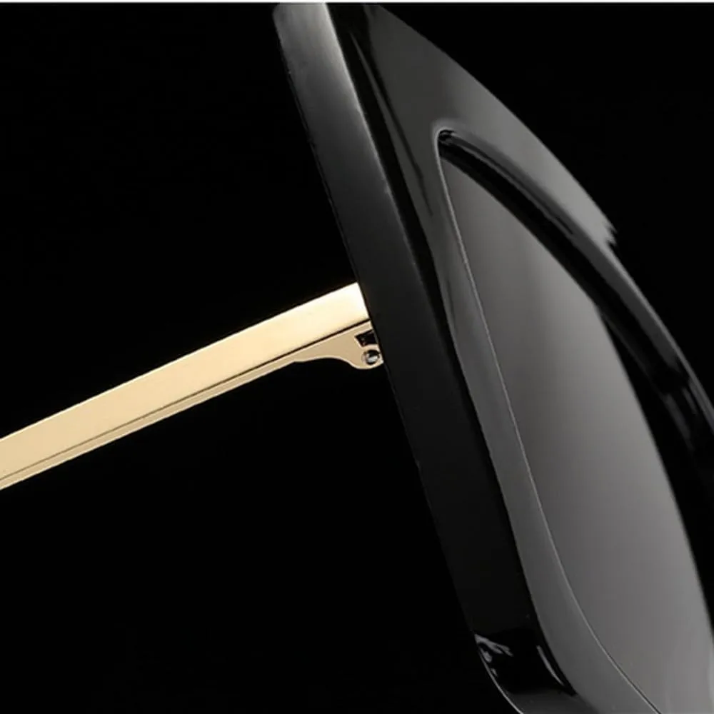 Vintage Women Sunglasses Fashion Oversized Pearl Cat Eye Big Alloy Sun Glasses Female Elegant Eyewear Shades Lady