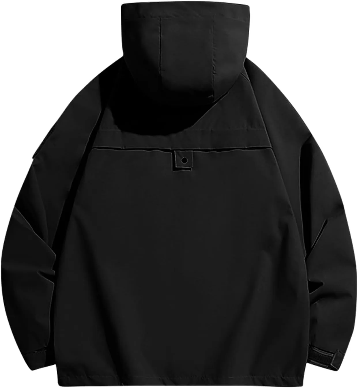 WANZZXCSL Men's Raincoat Waterproof Jacket with Hood Lightweight Rainproof Coat Outdoor Big and Tall Tactical Rain Jacket