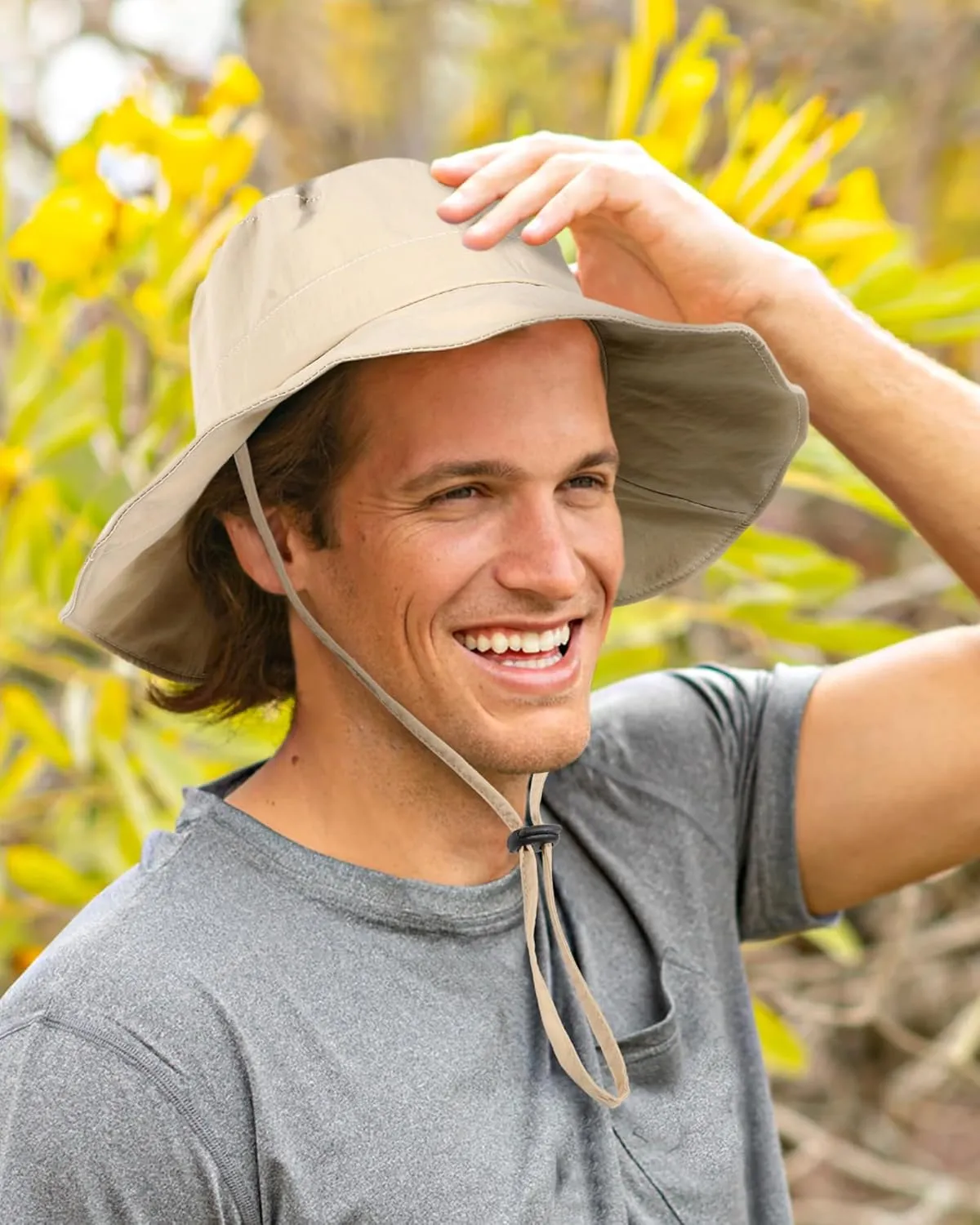 Waterproof Bucket Hats for Women Men Foldable Brim UPF 50  Floppy Cowboy Rain Hat UV Protection Boonie Sun Hats for Hiking