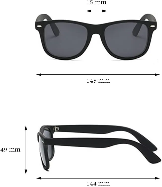 WebDeals Retro - Classic 80s Style Sunglasses Vintage Rectangle