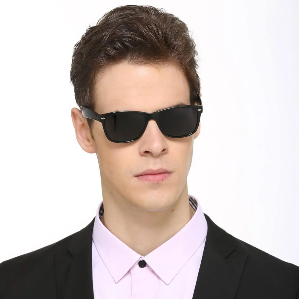 WebDeals Retro - Classic 80s Style Sunglasses Vintage Rectangle