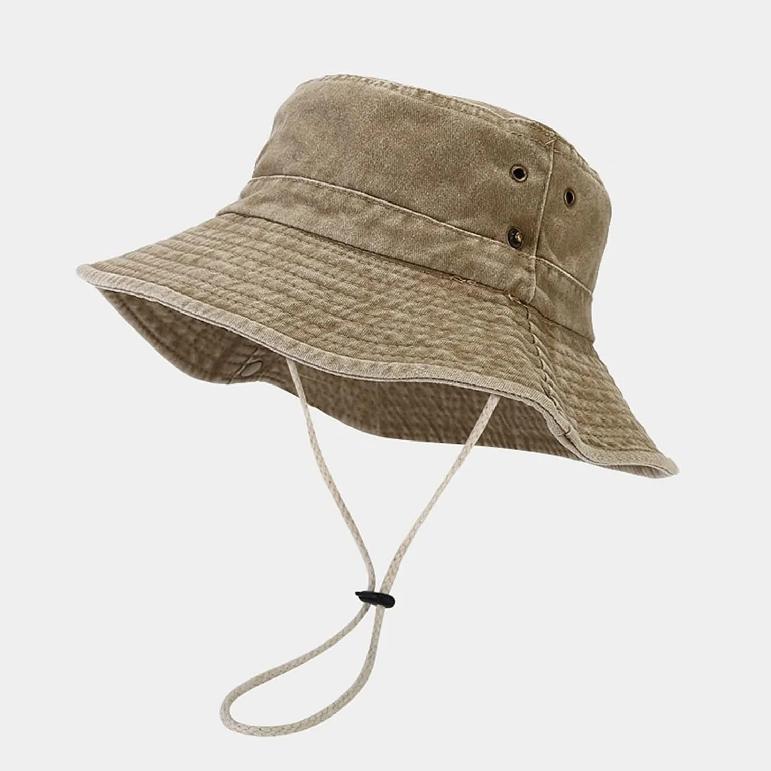 Wide Brim Bucket Hat UPF50  Travel Beach Sun Hat Adjustable Foldable Brim for Women Men