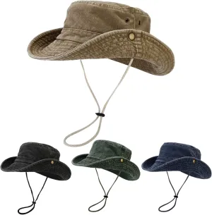 Wide Brim Bucket Hat UPF50  Travel Beach Sun Hat Adjustable Foldable Brim for Women Men