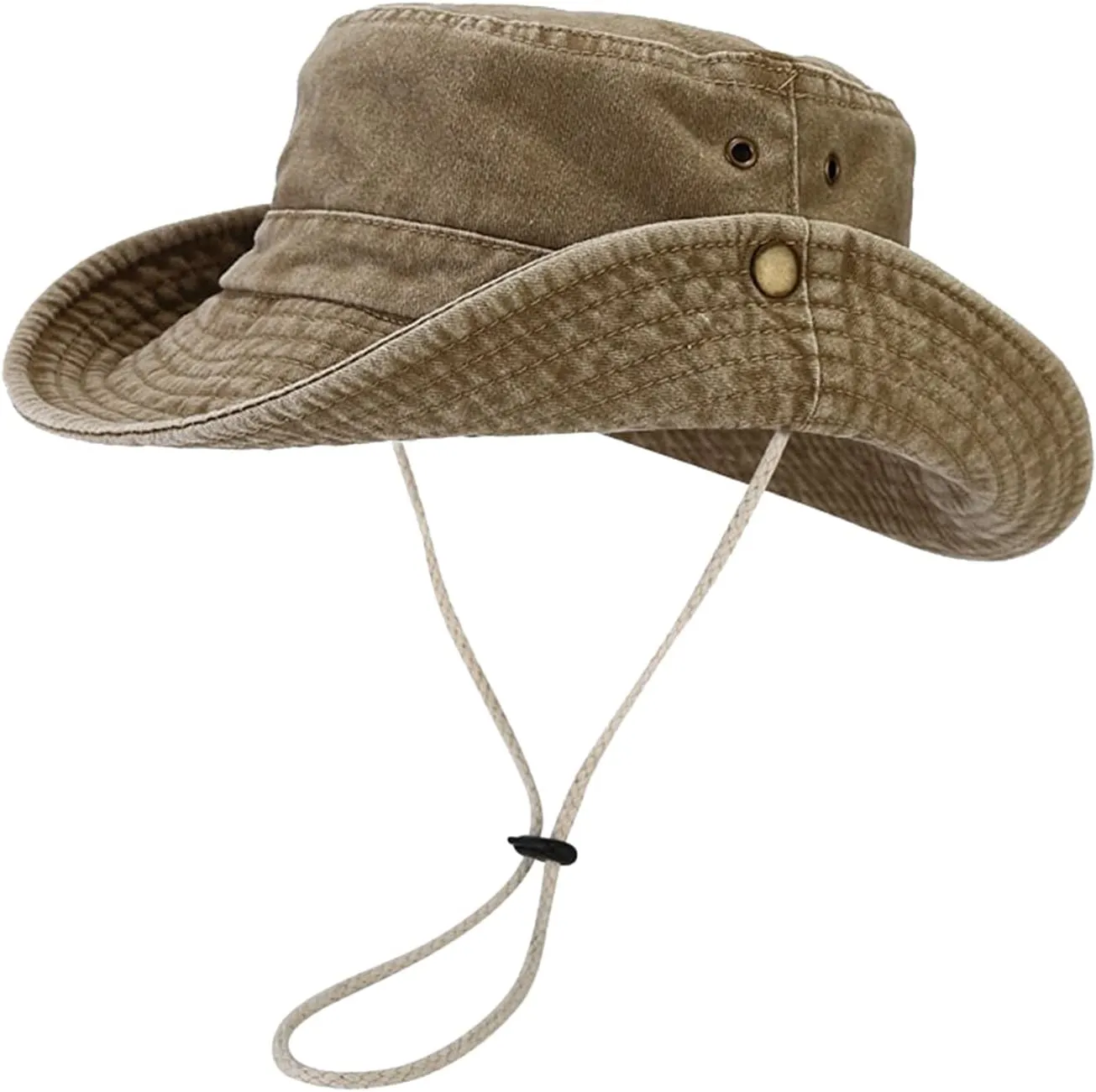 Wide Brim Bucket Hat UPF50  Travel Beach Sun Hat Adjustable Foldable Brim for Women Men