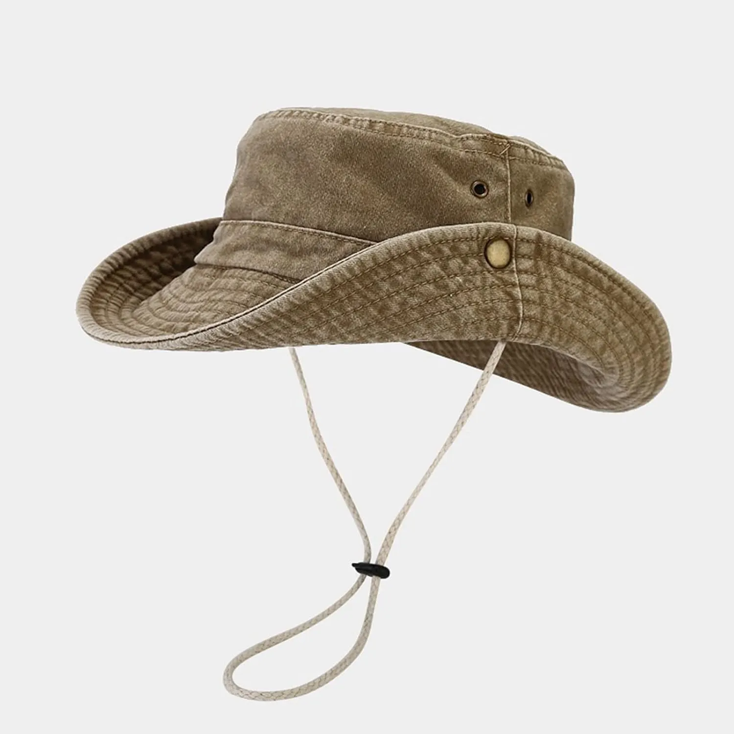 Wide Brim Bucket Hat UPF50  Travel Beach Sun Hat Adjustable Foldable Brim for Women Men