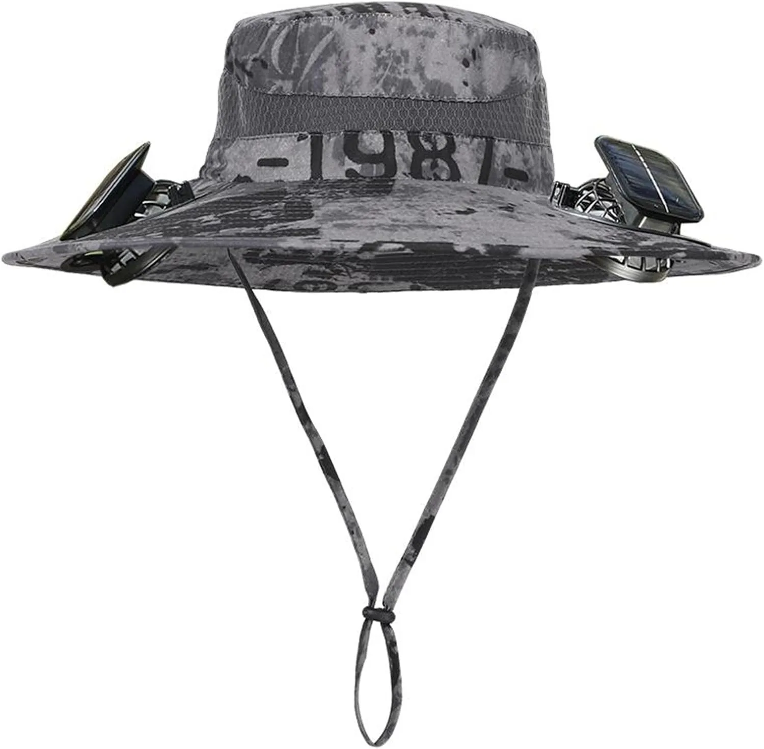 Wide Brim Fan Hat Solar Powered, UPF 50  Solar Fan Sun Hat for Fishing Camping Outdoor Hiking Beach