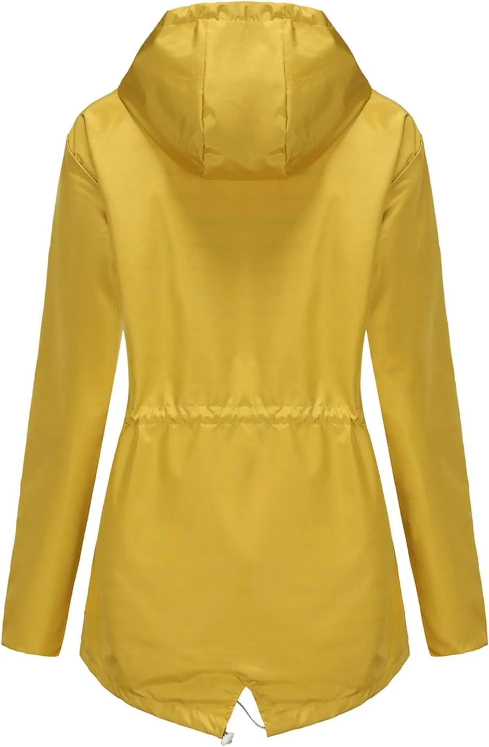 Windbreaker Jacket Women Waterproof Long Rain Coats Zip Up with Hood Casual Lightweight Lined Raincoat with Pockets