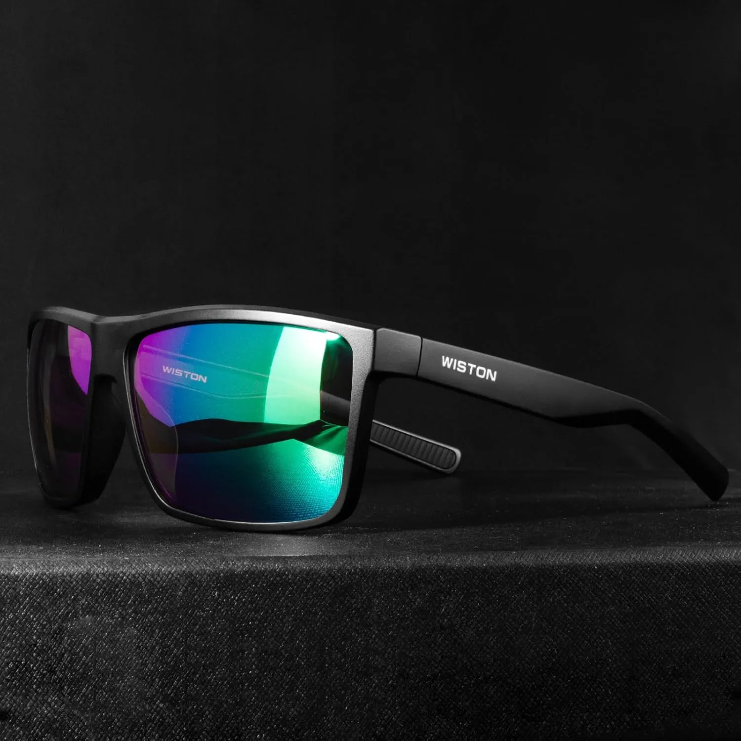 WISTON Polarized Sunglasses for Men Women Large Rectangular Classic UV400 Protection Driving Fishing Shades Sun Glasses