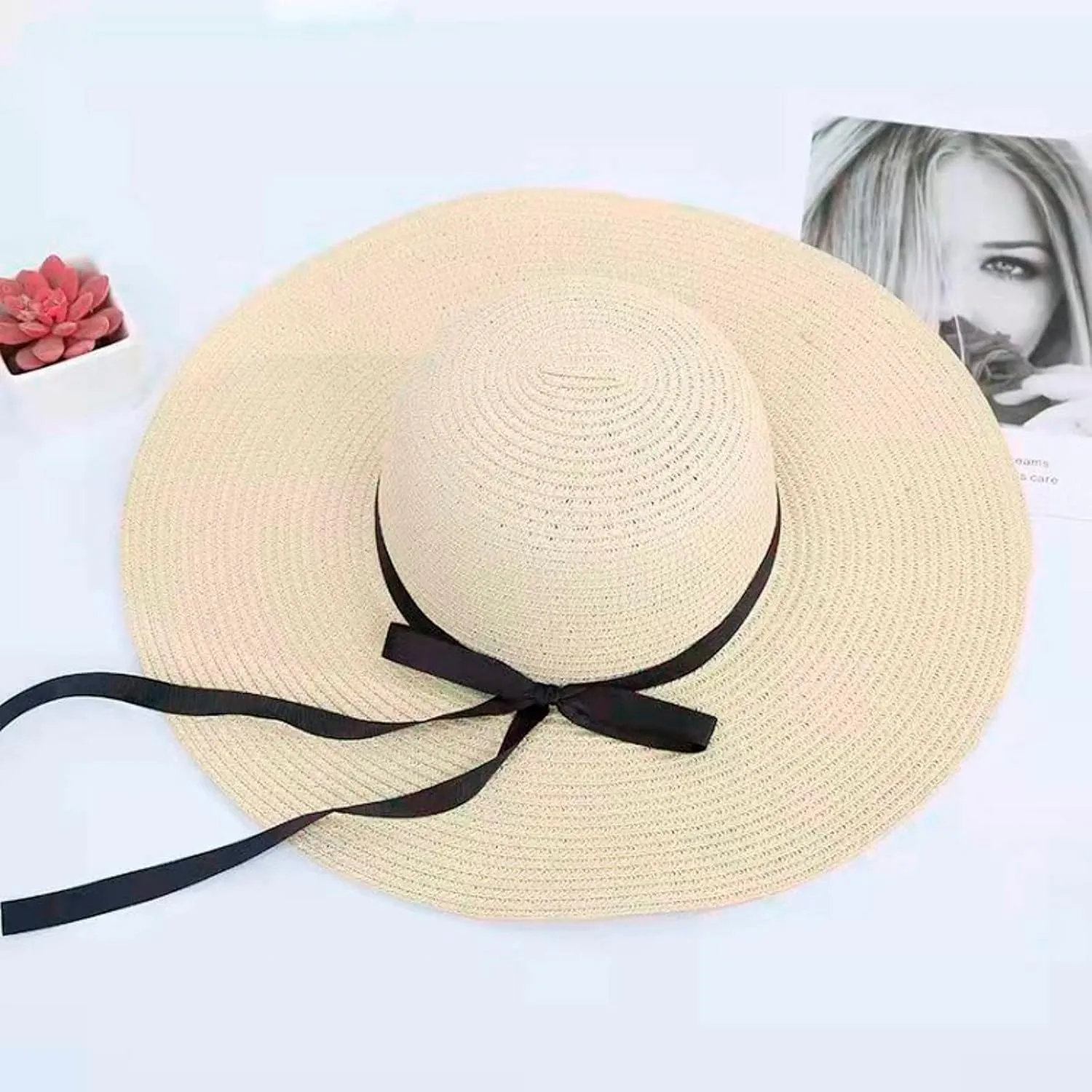 Women Foldable Sun Hats Summer Ladies Roll up Beach Vintage UPF 50 Floppy Packable Wide Brim for Women