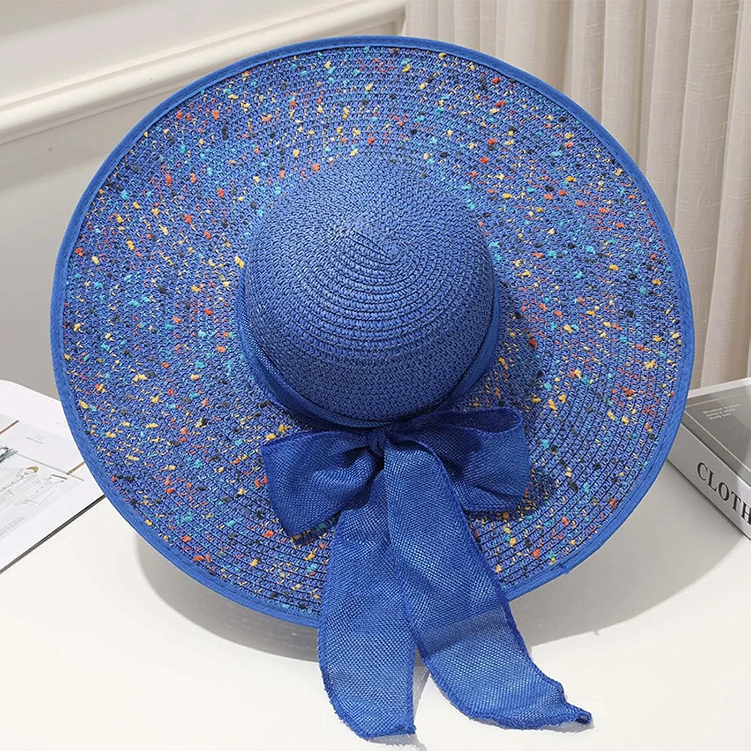 Women Hat Church Dress Fascinator Bridal Tea Party Wedding Hats for Flower Wide Brim Sun Hat