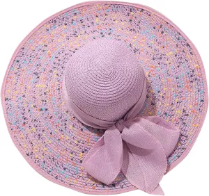 Women Hat Church Dress Fascinator Bridal Tea Party Wedding Hats for Flower Wide Brim Sun Hat