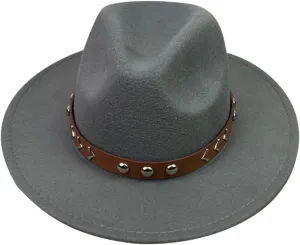 Women Men Wool Panama Hat Travel Fedora Beach Hat Fall Casual Wide Brim Church Hat