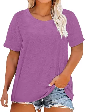 Women Short Sleeve Oversize Shirts Causal Loose Tops Summer Fashion Baggy Solid Soft Gym Clothes Beach Outfits 2025