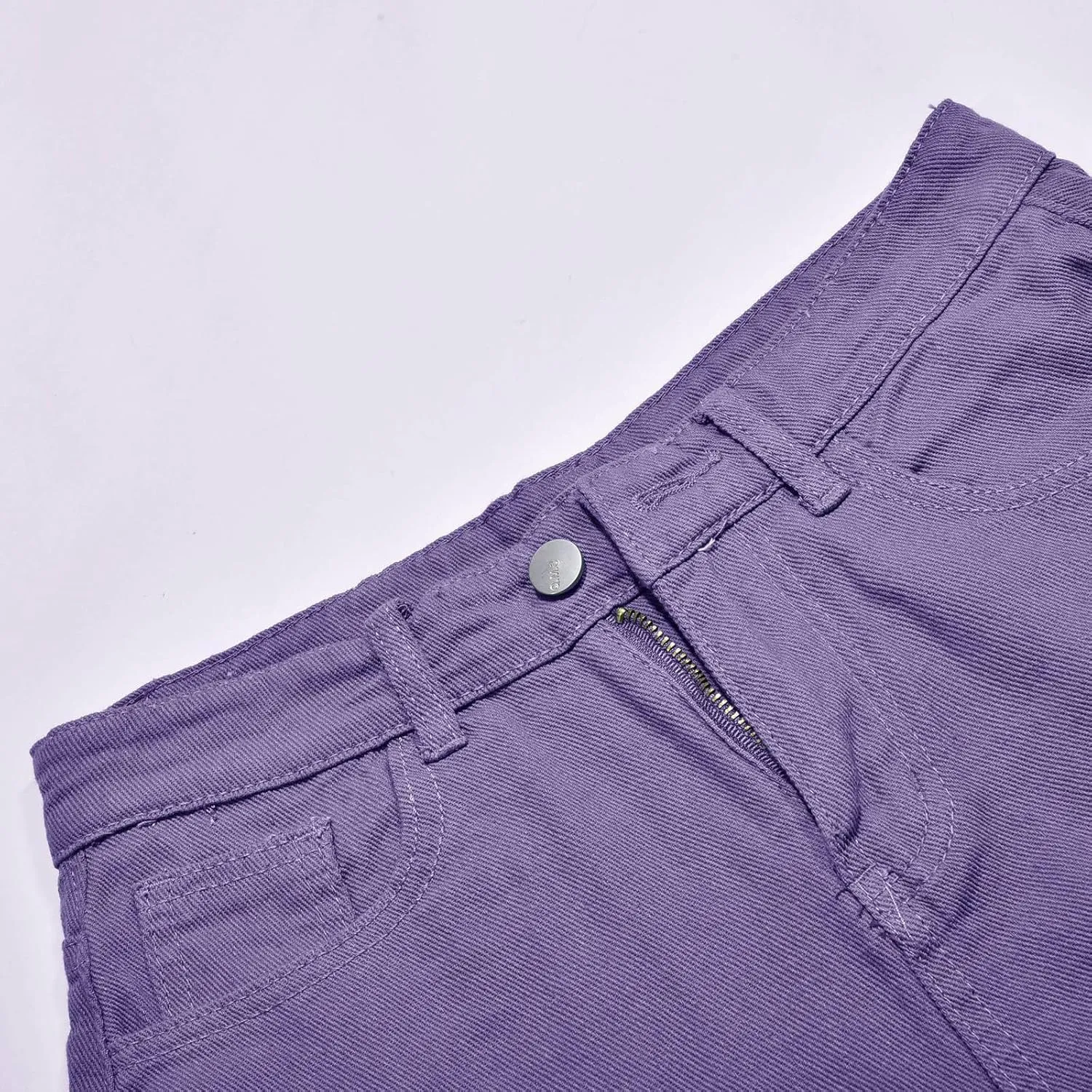 Womens Bermuda Shorts Casual Summer High Waisted Shorts Straight Leg Knee Length Jeans Twill Shorts with Pockets