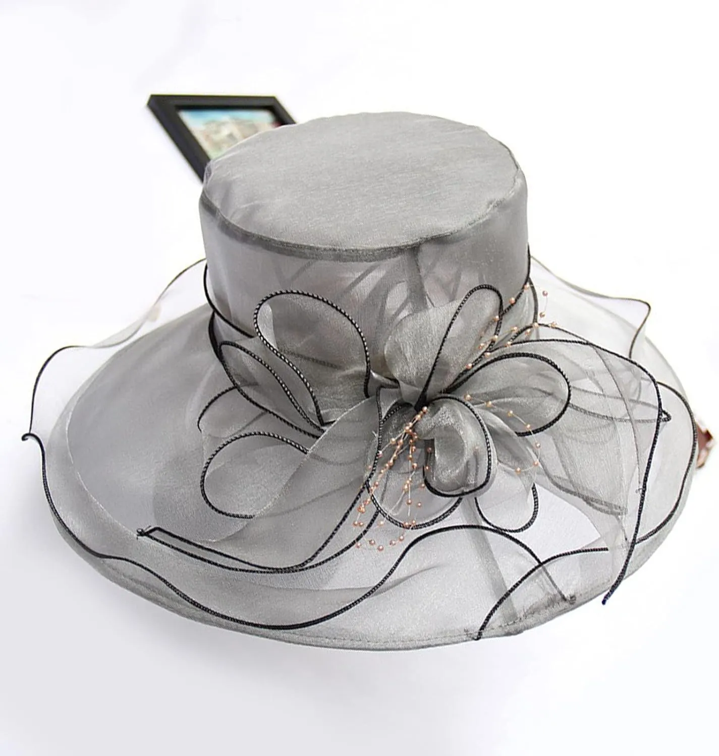 Women's Church Hat 1950 Vintage Fascinator Floral Tea Party Wedding Bucket Hat Fashion Beach Hats s Birthday