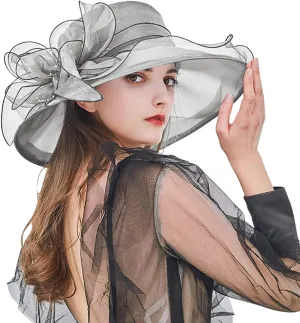 Women's Church Hat 1950 Vintage Fascinator Floral Tea Party Wedding Bucket Hat Fashion Beach Hats s Birthday