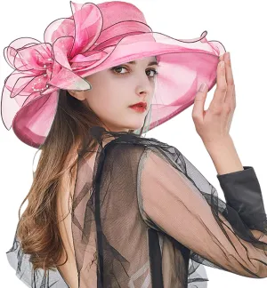 Women's Church Hat 1950 Vintage Fascinator Floral Tea Party Wedding Bucket Hat Fashion Beach Hats s Birthday