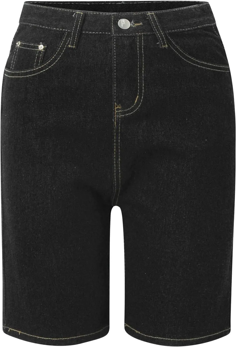 Womens Denim Shorts High Waisted Stretch High Waisted Lounge Classic Casual Jean Shorts Denim Trousers with Pockets