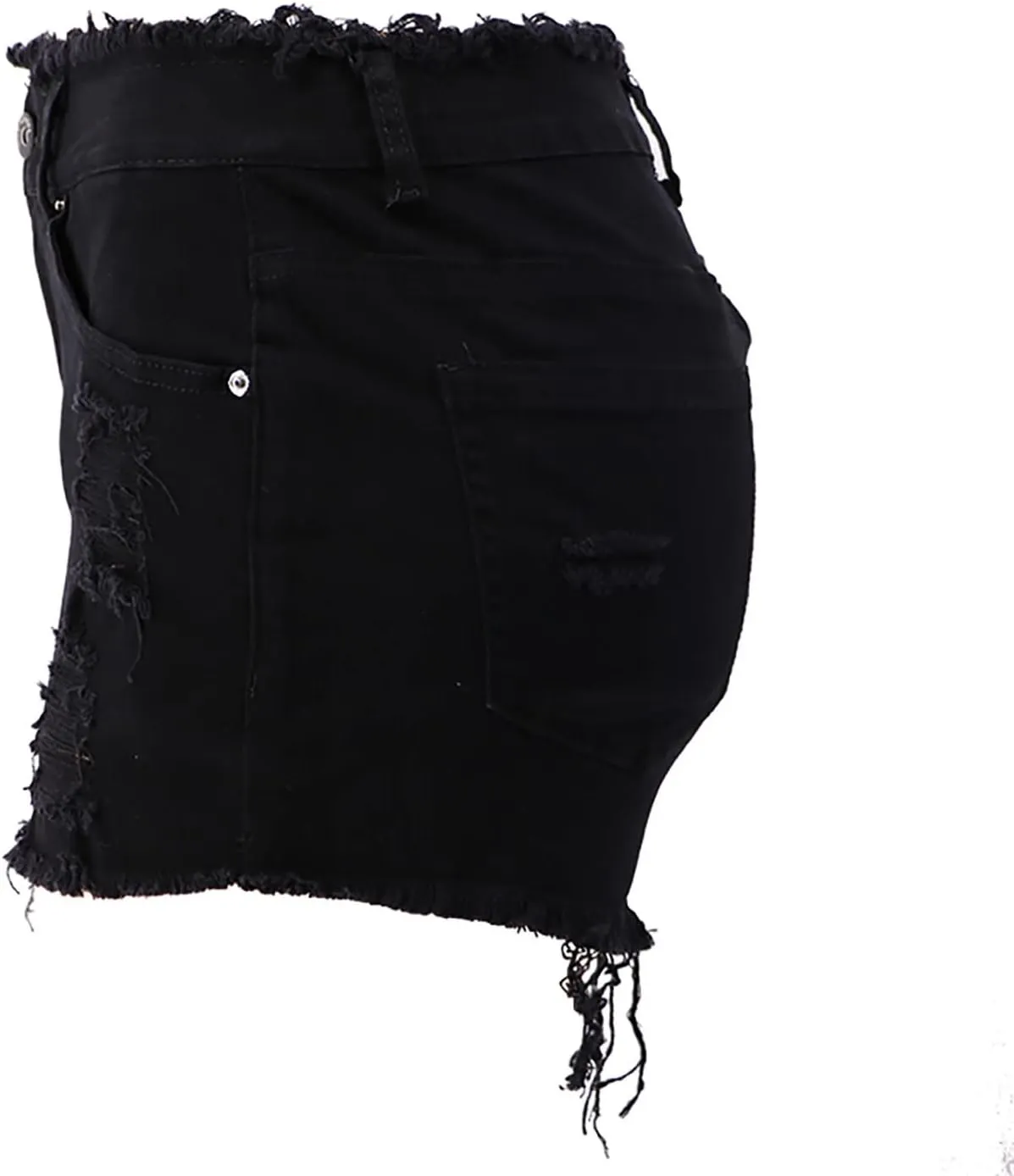 Women's Denim Shorts Hot Shorts Summer Casual High Waisted Raw Hem Stretchy Distressed Ripped Shorts with Pockets
