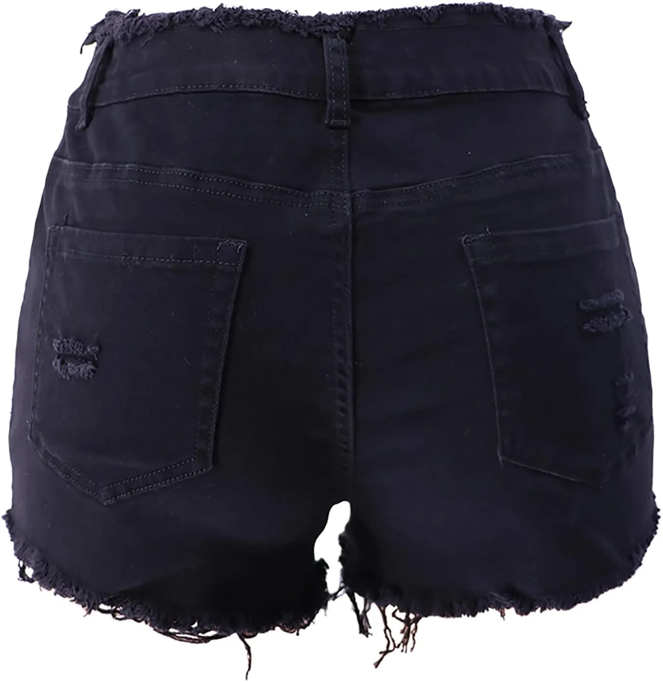 Women's Denim Shorts Hot Shorts Summer Casual High Waisted Raw Hem Stretchy Distressed Ripped Shorts with Pockets