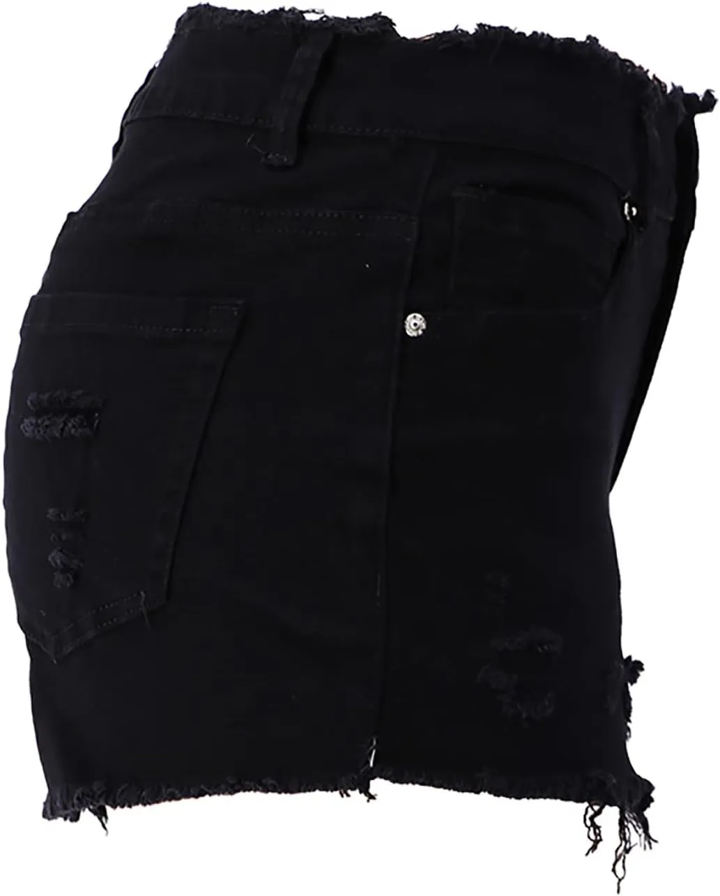 Women's Denim Shorts Hot Shorts Summer Casual High Waisted Raw Hem Stretchy Distressed Ripped Shorts with Pockets
