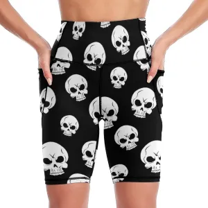 Women's High Waist Fashion Workout Yoga Shorts Tummy Control Athletic Shorts