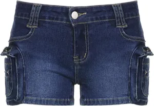 Women's High Waisted Denim Shorts Casual Ripped Summer Hot Short Jeans Raw Hem Stretchy Denim Jeans Shorts