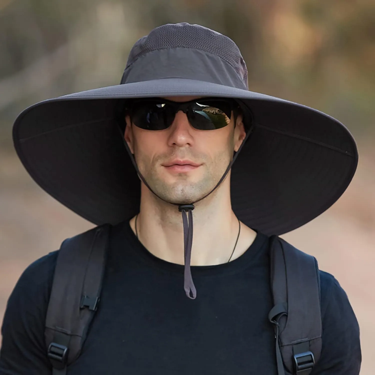 Women's Hiking Hats Ponytail Sun Hat Sun Protective Foldable Mesh Wide Brim Beach Fishing Hat