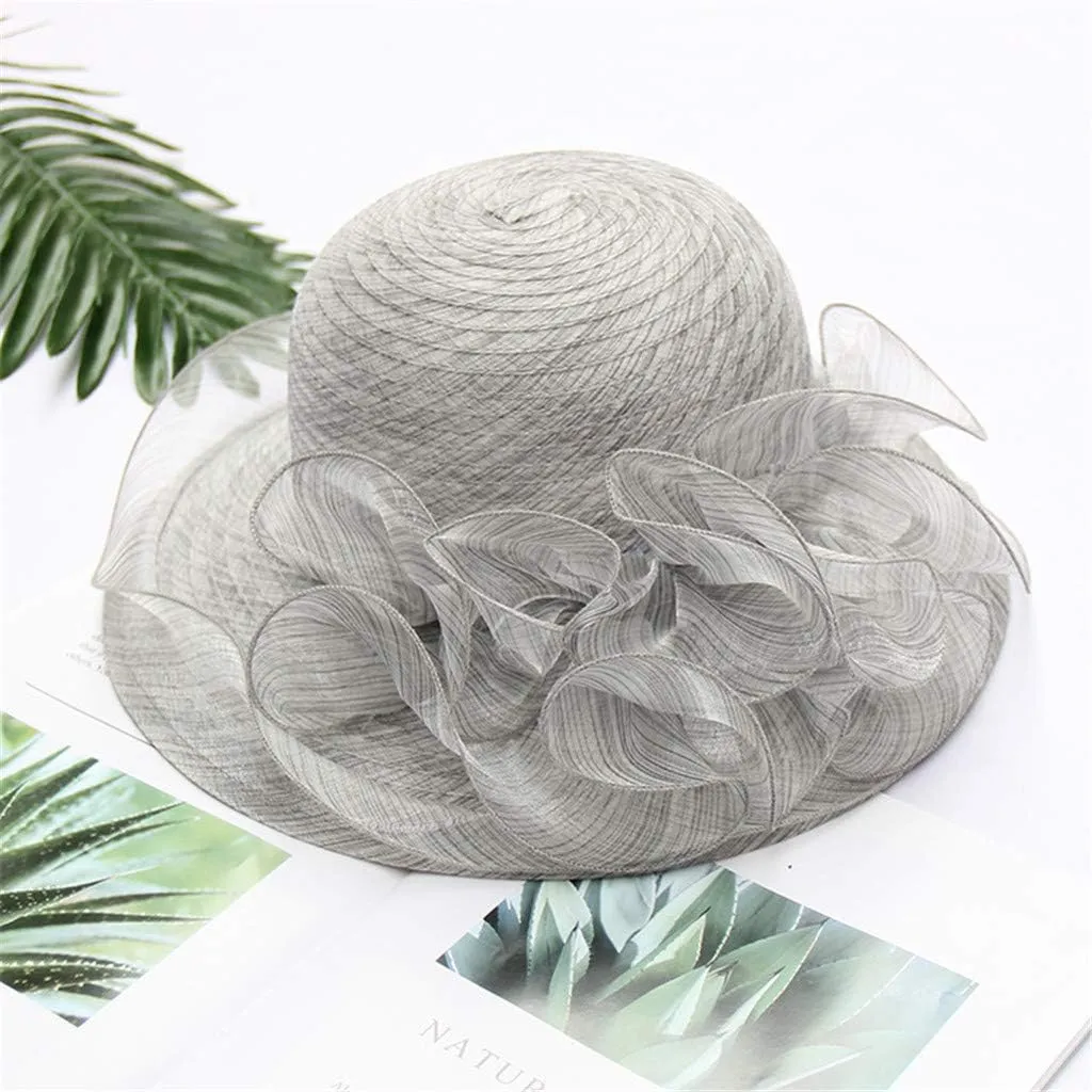 Women's Kentucky Church Derby Racing Horse Organza Hat Bucket Hat Bowler Wedding Dress Party Cap