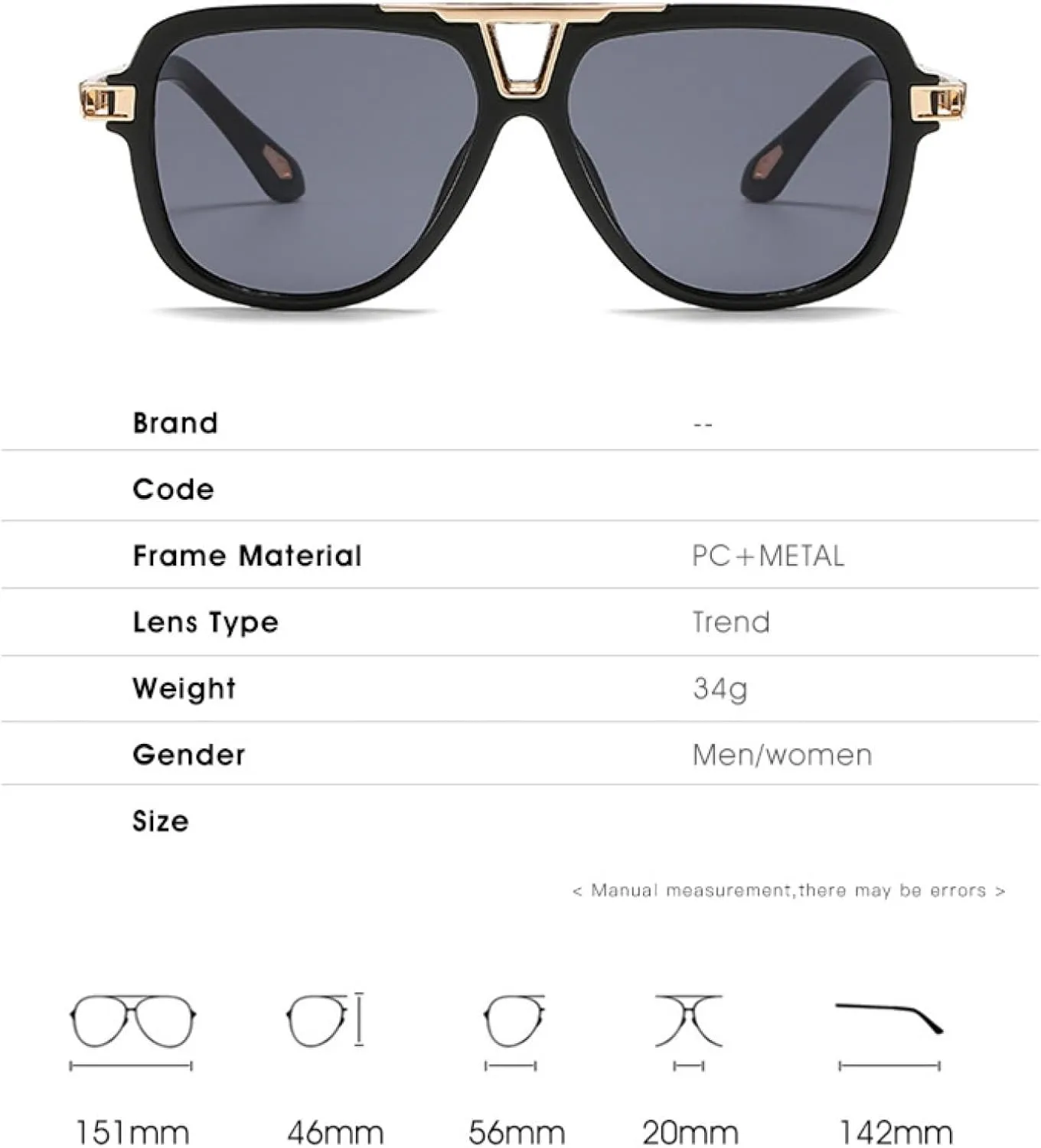Women's Metal Sunglasses Vintage Men Ultraviolet-proof Sun Glasses Luxury Glasses Uv400