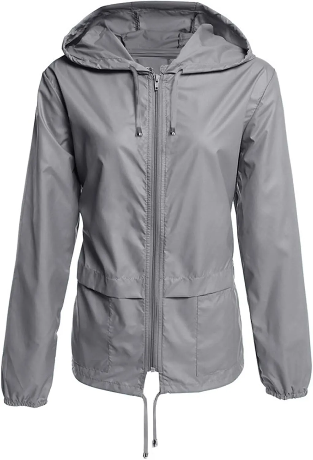 Womens Rain Jacket with Hood Lightweight Waterproof Raincoats Packable Outdoor Hooded Windbreaker Rain Coats Pockets