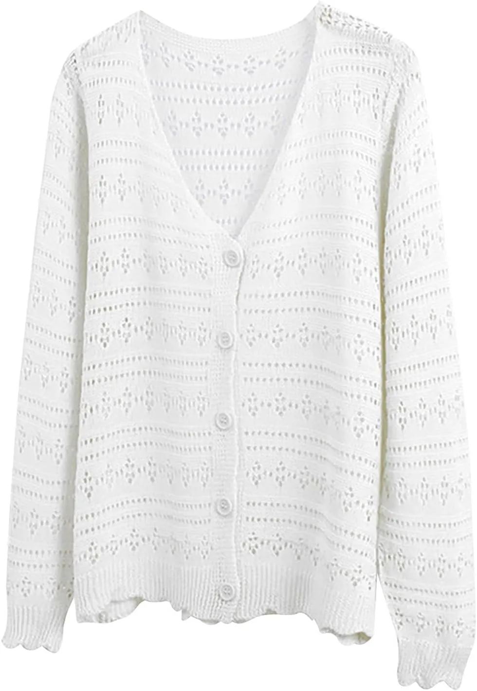 Womens Shirts Linen Hollow Cardigan Long Sleeve Blouse Lightweight Breathable Comfy Summer Streets Going Out Outfits
