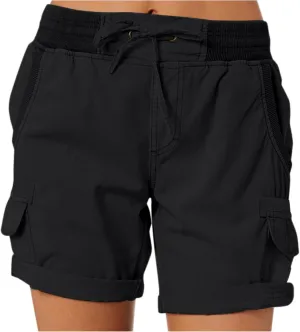 Women's Summer Cargo Shorts Relaxed Fit High Waist Casual 4 Pocketed 2024 Hiking Outdoor Shorts