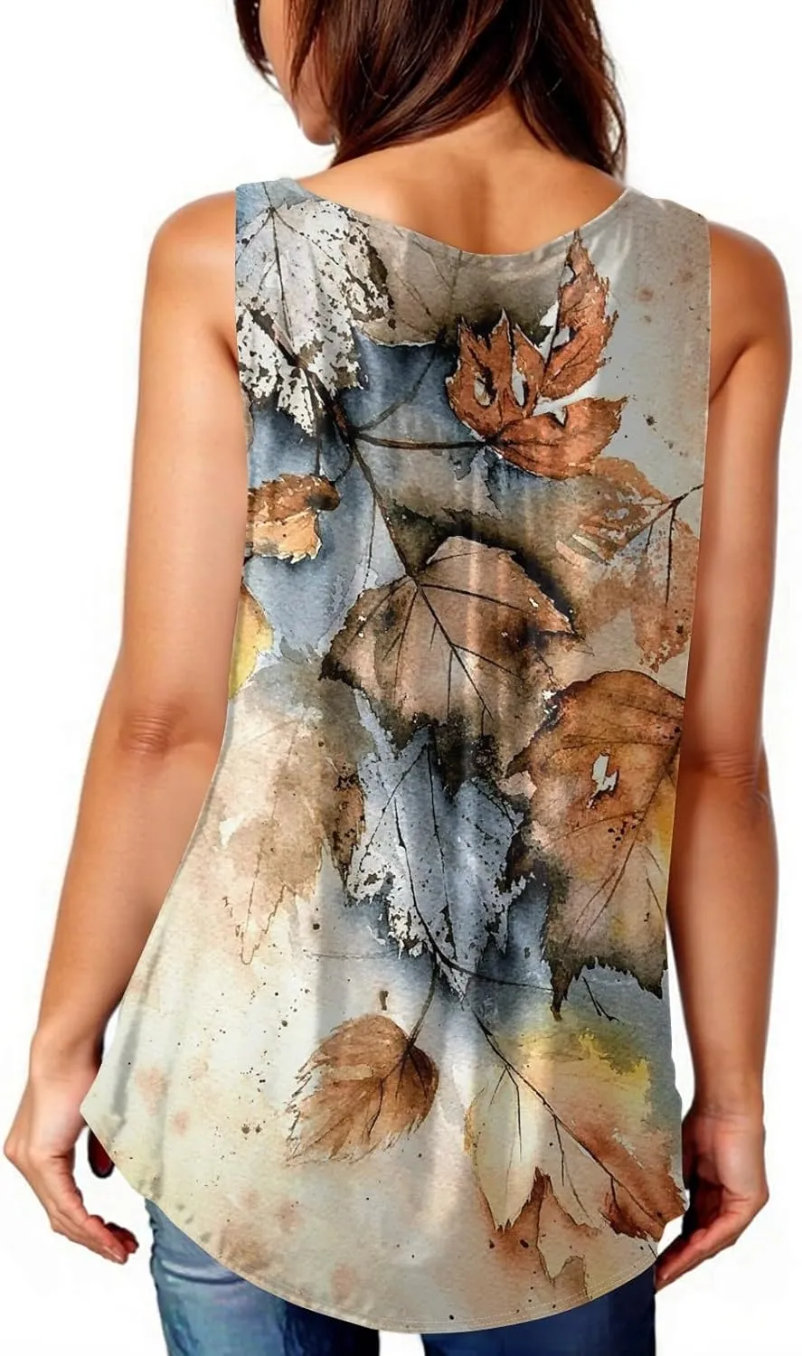 Womens Trendy Tank Tops 2025 Loose Fit Summer Sleeveless V Neck Button Down Shirt Casual Trendy Outfits Clothes