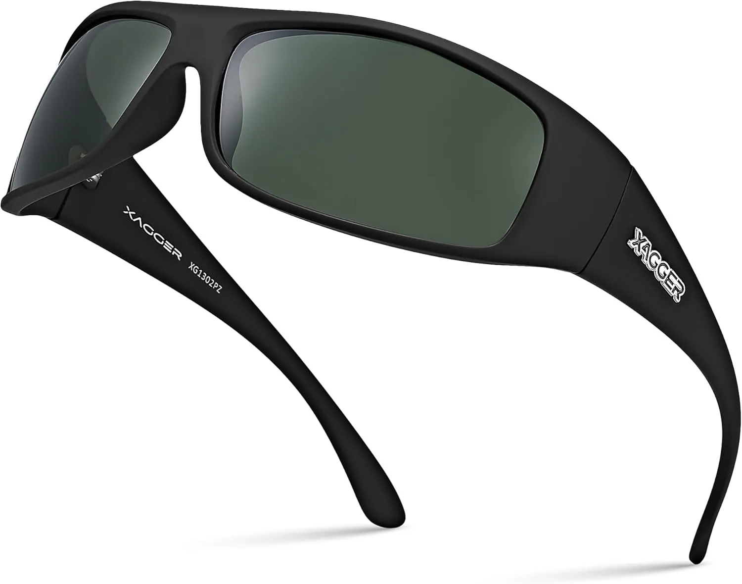 Xagger Sports Polarized Sunglasses for Men Wrap Around TR90 Frame Sun Glasses