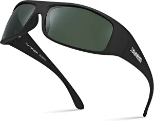Xagger Sports Polarized Sunglasses for Men Wrap Around TR90 Frame Sun Glasses