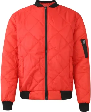 Ymosrh Men's Bomber Jacket Quilted Jackets Windproof Zip Up Winter Warm Coats Outwear Jackets Fashion, XL-5XL