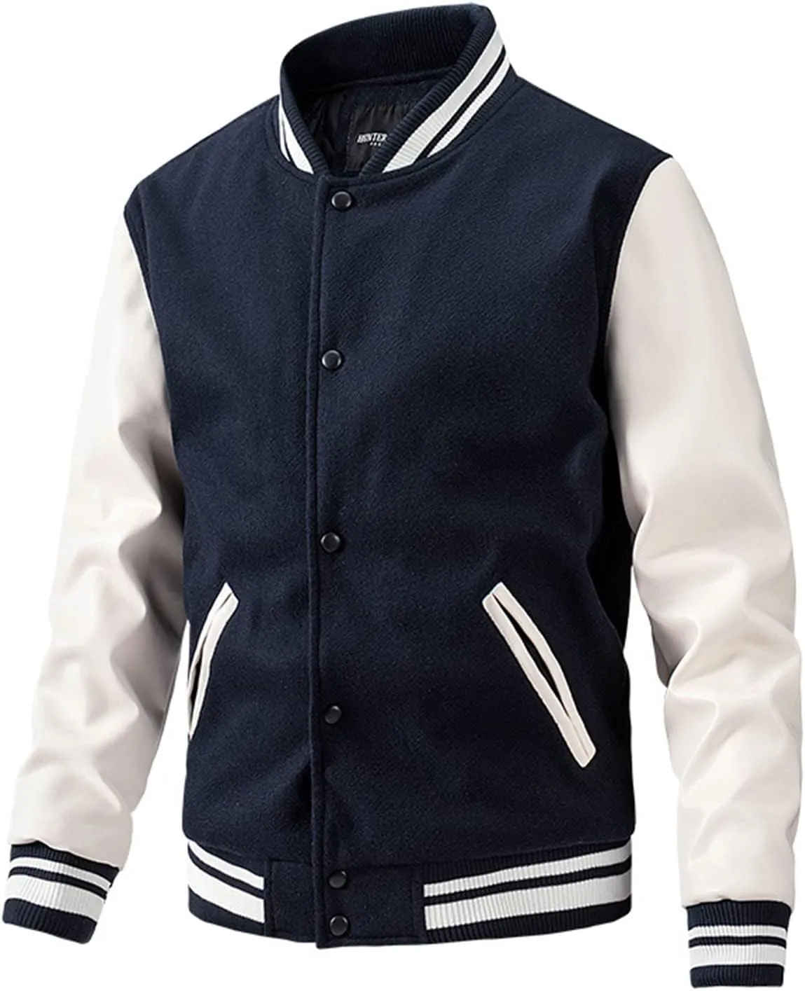 Ymosrh Men's Lightweight Jacket Fashion Varsity Jacket Causal Slim Fit Letterman Baseball Bomber Jackets, L-3XL