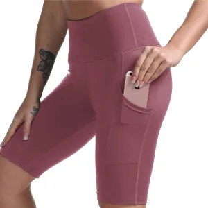 Yoga Shorts for Women High Waist Biker Shorts with Pockets Workout Athletic Running Short