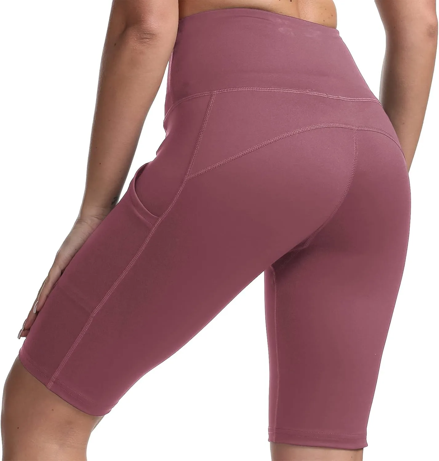 Yoga Shorts for Women High Waist Biker Shorts with Pockets Workout Athletic Running Short